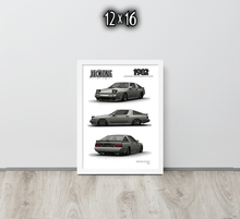 FRAMED POSTER: JECKONE Vintage | Design Study 014 | 1982 Japanese Performance Coupe -STUDY 014