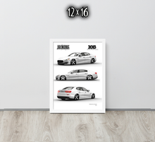 FRAMED POSTER: JECKONE Vintage | Design Study 016 | 2013 Italian Sports Sedan -STUDY 016