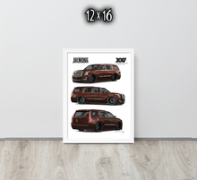FRAMED POSTER: JECKONE Vintage | Design Study 019 | 2017 American Full Size Luxury SUV -STUDY 019