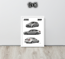 FRAMED POSTER: JECKONE Vintage | Design Study 020 | 2009 German Fastback Gran Turismo -STUDY 020