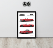 FRAMED POSTER: JECKONE Vintage | Design Study 009 | 1953 American Sports Convertible -STUDY 009