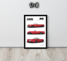 FRAMED POSTER: 1953 American Sports Convertible -Series 009 | JECKONE Vintage | Design Study Archive