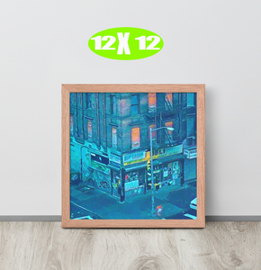 FRAMED POSTER: 132nd street & Madison Avenue -circa 1993: Harlem Streets -The Art Collection