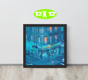 FRAMED POSTER: 132nd street & Madison Avenue -circa 1993: Harlem Streets -The Art Collection