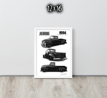 FRAMED POSTER: 1954 American Utility Truck -Series 001 | JECKONE Vintage | Design Study Archive