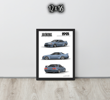 FRAMED POSTER: 1993 Japanese Performance Coupe -Series 002 | JECKONE Vintage | Design Study Archive