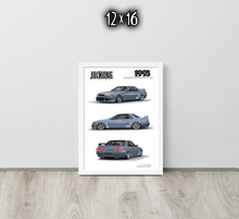 FRAMED POSTER: 1993 Japanese Performance Coupe -Series 002 | JECKONE Vintage | Design Study Archive