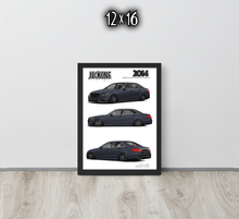 FRAMED POSTER: 2014 German Motorsports Sedan -Series 003 | JECKONE Vintage | Design Study Archive