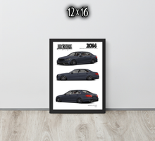 FRAMED POSTER: JECKONE Vintage | Design Study 003 | 2014 German Motorsport Sedan -STUDY 003
