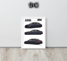 FRAMED POSTER: JECKONE Vintage | Design Study 003 | 2014 German Motorsport Sedan -STUDY 003