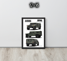FRAMED POSTER: 1996 American High Mobility Vehicle -Series 005 | JECKONE Vintage | Design Study Archive