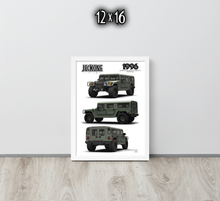FRAMED POSTER: JECKONE Vintage | Design Study 005 | 1996 American High Mobility Vehicle -STUDY 005