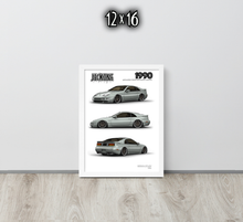 FRAMED POSTER: JECKONE Vintage | Design Study 006 | 1990 Japanese Sports Coupe -STUDY 006