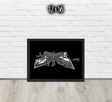 FRAMED POSTER: CROSS MY HEART | GRAFFITI COLLECTION