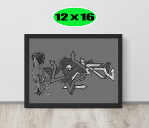 GRAFFITI FRAMED POSTER: catchingFeelings