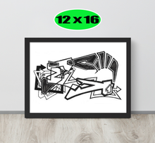 FRAMED GRAFFITI POSTER: driven2StayDriving