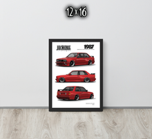 FRAMED POSTER: JECKONE Vintage | Design Study 007 | 1987 German Performance Coupe -STUDY 007