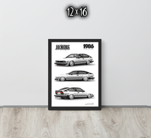 FRAMED POSTER: 1987 Italian V6 Coupe -Series 008 JECKONE Vintage | Design Study Archive