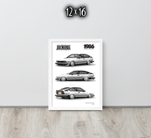 FRAMED POSTER: JECKONE Vintage | Design Study 008 | 1986 Italian V6 Coupe -STUDY 008