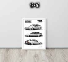 FRAMED POSTER: 1987 Italian V6 Coupe -Series 008 JECKONE Vintage | Design Study Archive