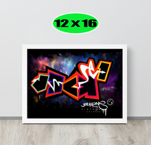 GRAFFITI FRAMED POSTER: knockOut