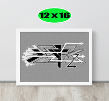 FRAMED GRAFFITI POSTER: speedingOnTheDeegan