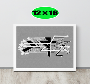 FRAMED GRAFFITI POSTER: speedingOnTheDeegan