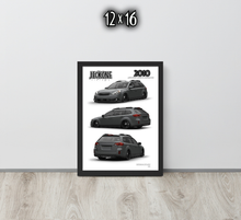FRAMED POSTER: JECKONE Vintage | Design Study 011 | 2010 Japanese Sports Crossover -STUDY 011