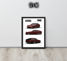 FRAMED POSTER: JECKONE Vintage | Design Study 012 | 1982 German Performance Coupe -STUDY 012