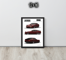 FRAMED POSTER: 1982 German Motorsports Hatchback -Series 012 | JECKONE Vintage | Design Study Archive