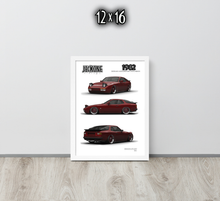 FRAMED POSTER: JECKONE Vintage | Design Study 012 | 1982 German Performance Coupe -STUDY 012