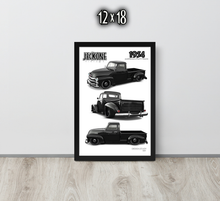 FRAMED POSTER: JECKONE Vintage | Design Study 001 | 1954 American Utility Truck -STUDY 001
