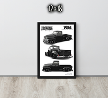 FRAMED POSTER: 1954 American Utility Truck -Series 001 | JECKONE Vintage | Design Study Archive