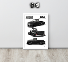 FRAMED POSTER: JECKONE Vintage | Design Study 001 | 1954 American Utility Truck -STUDY 001