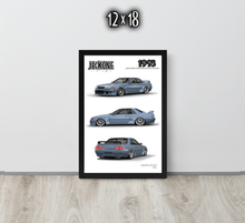 FRAMED POSTER: JECKONE Vintage | Design Study 002 | 1993 Japanese Performance Coupe -STUDY 002