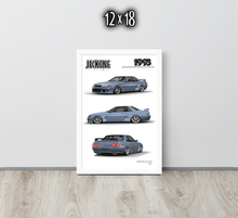 FRAMED POSTER: JECKONE Vintage | Design Study 002 | 1993 Japanese Performance Coupe -STUDY 002