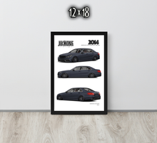 FRAMED POSTER: JECKONE Vintage | Design Study 003 | 2014 German Motorsport Sedan -STUDY 003
