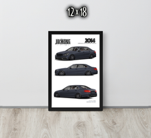 FRAMED POSTER: 2014 German Motorsports Sedan -Series 003 | JECKONE Vintage | Design Study Archive