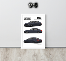 FRAMED POSTER: JECKONE Vintage | Design Study 003 | 2014 German Motorsport Sedan -STUDY 003