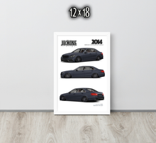 FRAMED POSTER: 2014 German Motorsports Sedan -Series 003 | JECKONE Vintage | Design Study Archive