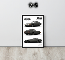 FRAMED POSTER: 1968 Italian V12 Fastback -Series 004 JECKONE Vintage | Design Study Archive