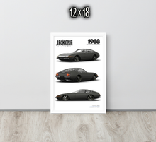 FRAMED POSTER: 1968 Italian V12 Fastback -Series 004 JECKONE Vintage | Design Study Archive