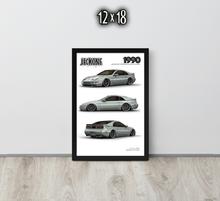 FRAMED POSTER: 1990 Japanese Performance Coupe -Series 006 | JECKONE Vintage | Design Study Archive
