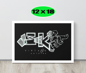 GRAFFITI FRAMED POSTER: BLACKout