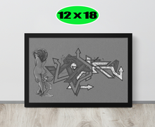 GRAFFITI FRAMED POSTER: catchingFeelings