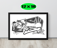 FRAMED GRAFFITI POSTER: driven2StayDriving