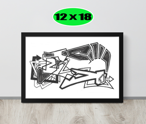 FRAMED GRAFFITI POSTER: driven2StayDriving