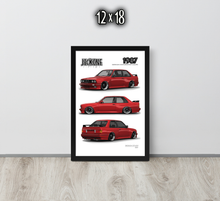 FRAMED POSTER: JECKONE Vintage | Design Study 007 | 1987 German Performance Coupe -STUDY 007