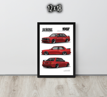 FRAMED POSTER: 1987 German Motorsports Sedan -Series 007 | JECKONE Vintage | Design Study Archive