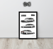 FRAMED POSTER: 1987 Italian V6 Coupe -Series 008 JECKONE Vintage | Design Study Archive